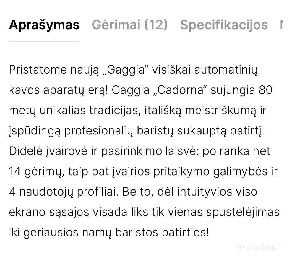 Kavos Aparatas Gaggia Ri9604/01 espresso - nuotraukos Nr. 13