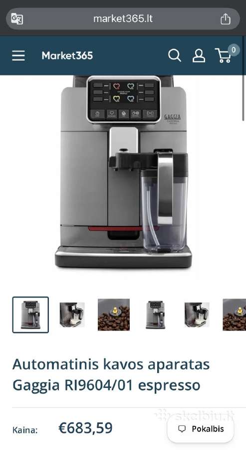 Kavos Aparatas Gaggia Ri9604/01 espresso - nuotraukos Nr. 16