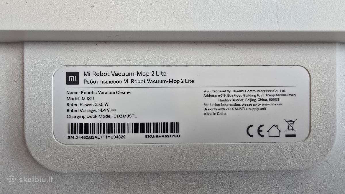 Siurblys-robotas Mi Robot Vacuum-mop 2 Lite - nuotraukos Nr. 3