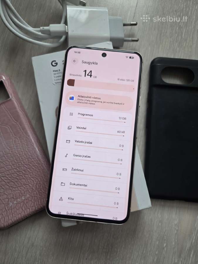 Google Pixel 8 128gb, labai gero stovio, komplekt - nuotraukos Nr. 3
