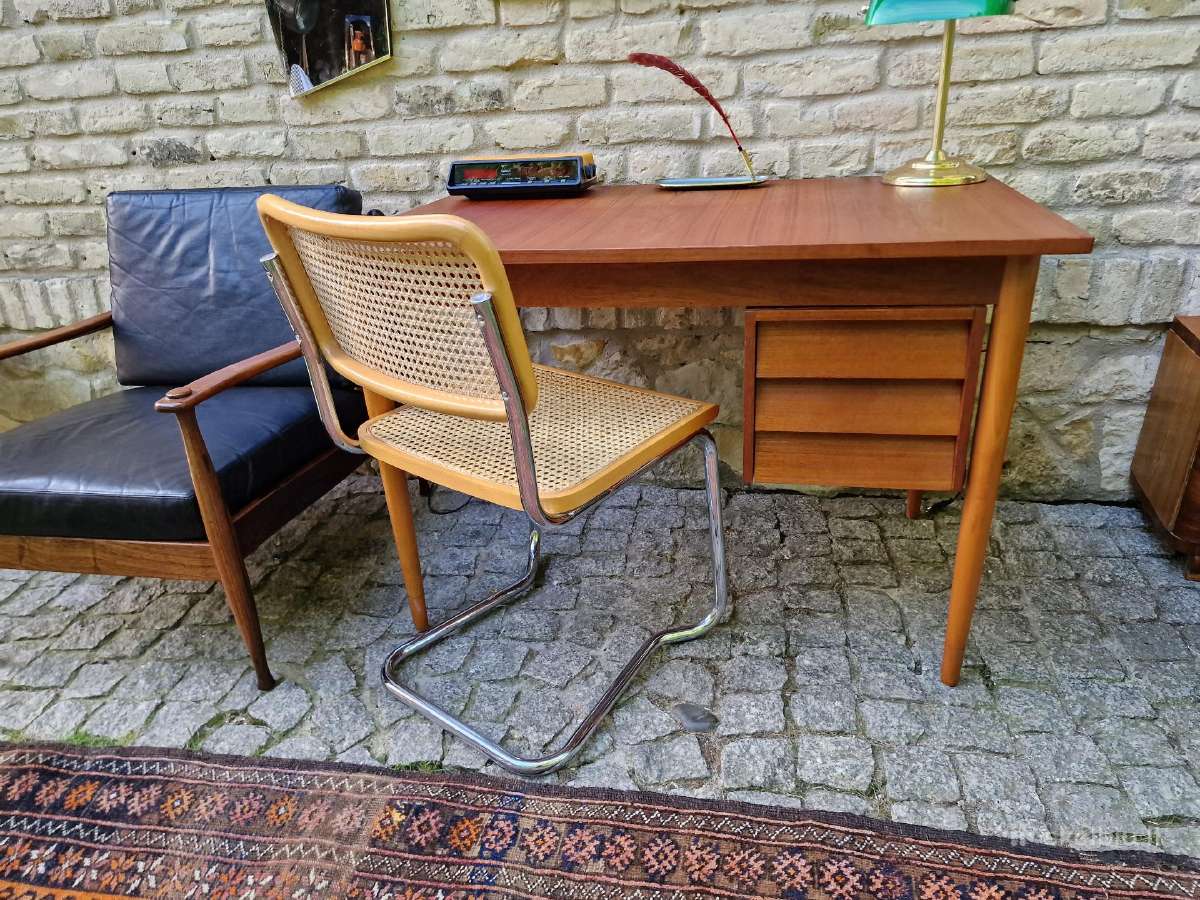Vintažinis mid century tikmedžio darbo stalas - nuotraukos Nr. 23