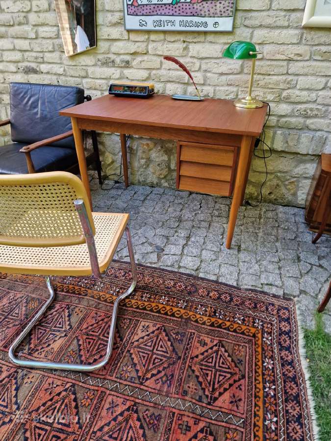 Vintažinis mid century tikmedžio darbo stalas - nuotraukos Nr. 36