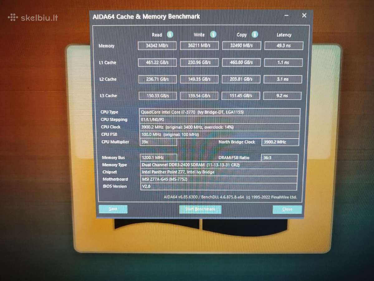 Naudotas komplekta MB + Cpu + RAM + SSD - nuotraukos Nr. 3