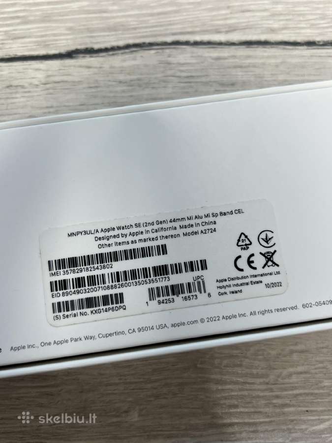 Apple Watch Se (2nd Gen) 44mm Cellular (GPS + Lte) - nuotraukos Nr. 8