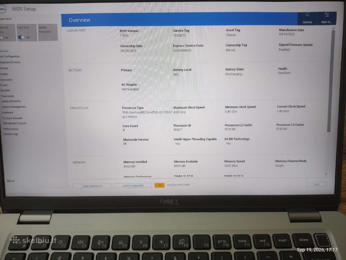 Dell Latitude 5420 – i5 11th gen / 8gb RAM / 256gb - nuotraukos Nr. 4