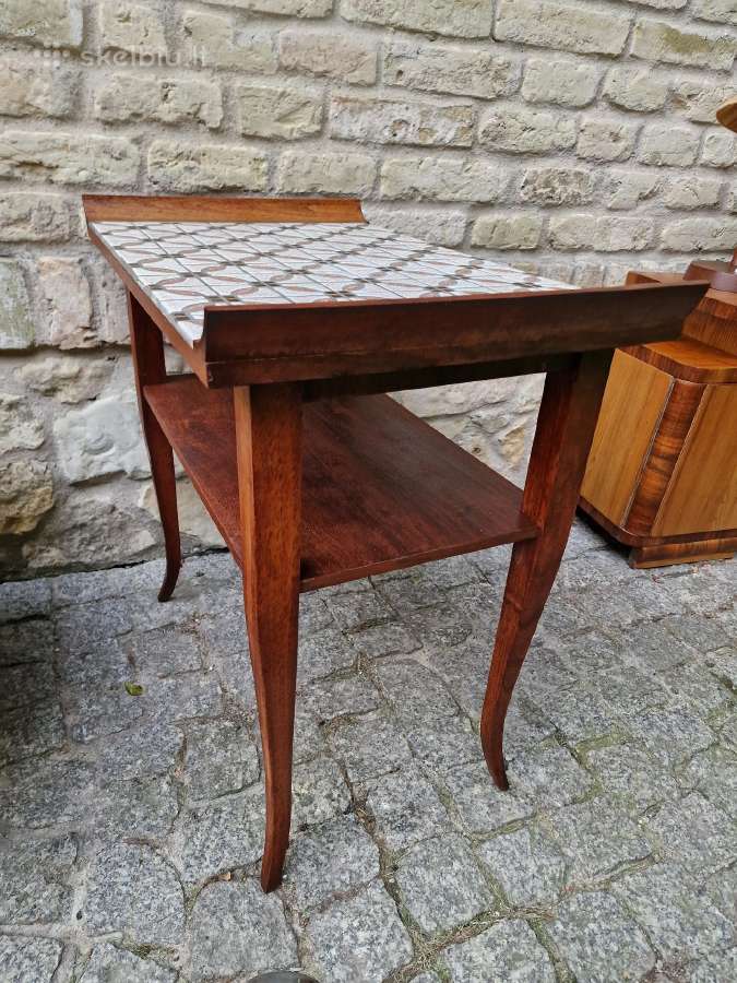 Vintažinė mid century raudonmedžio konsolė - nuotraukos Nr. 12