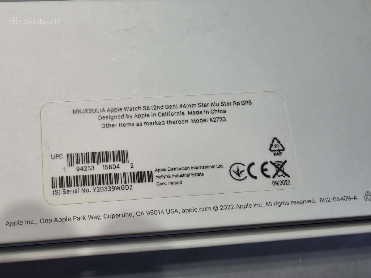 Apple Watch Se 2nd Gen 44 - nuotraukos Nr. 4