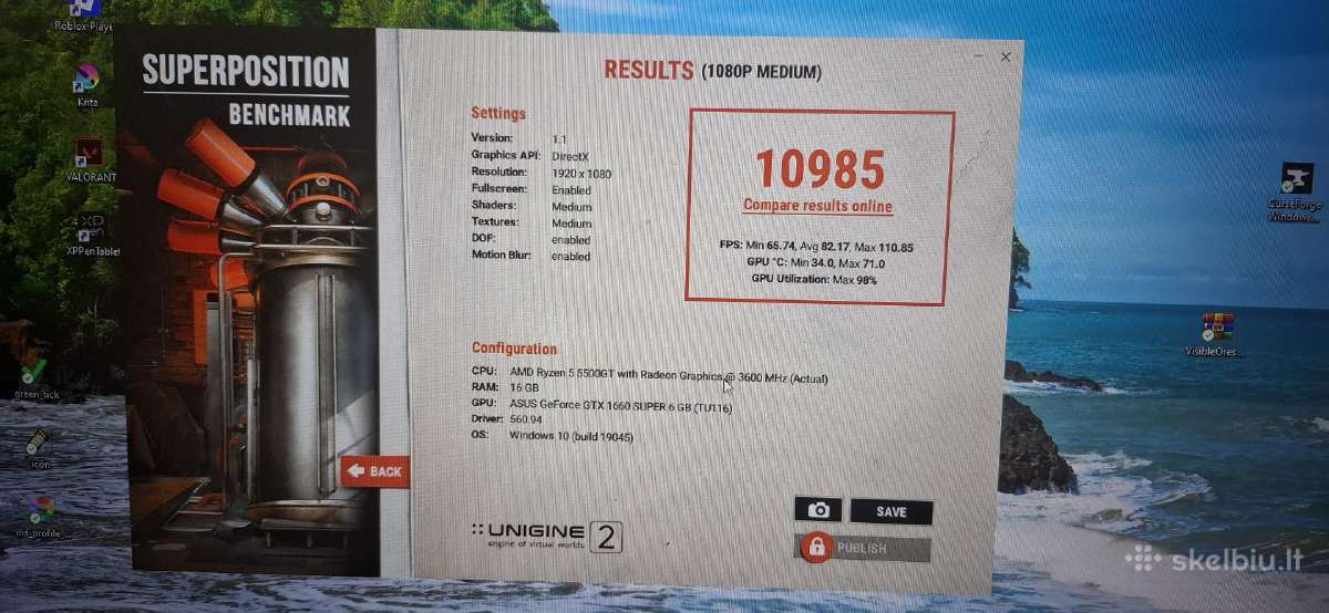 Geforce gtx asus 1660 super - nuotraukos Nr. 5