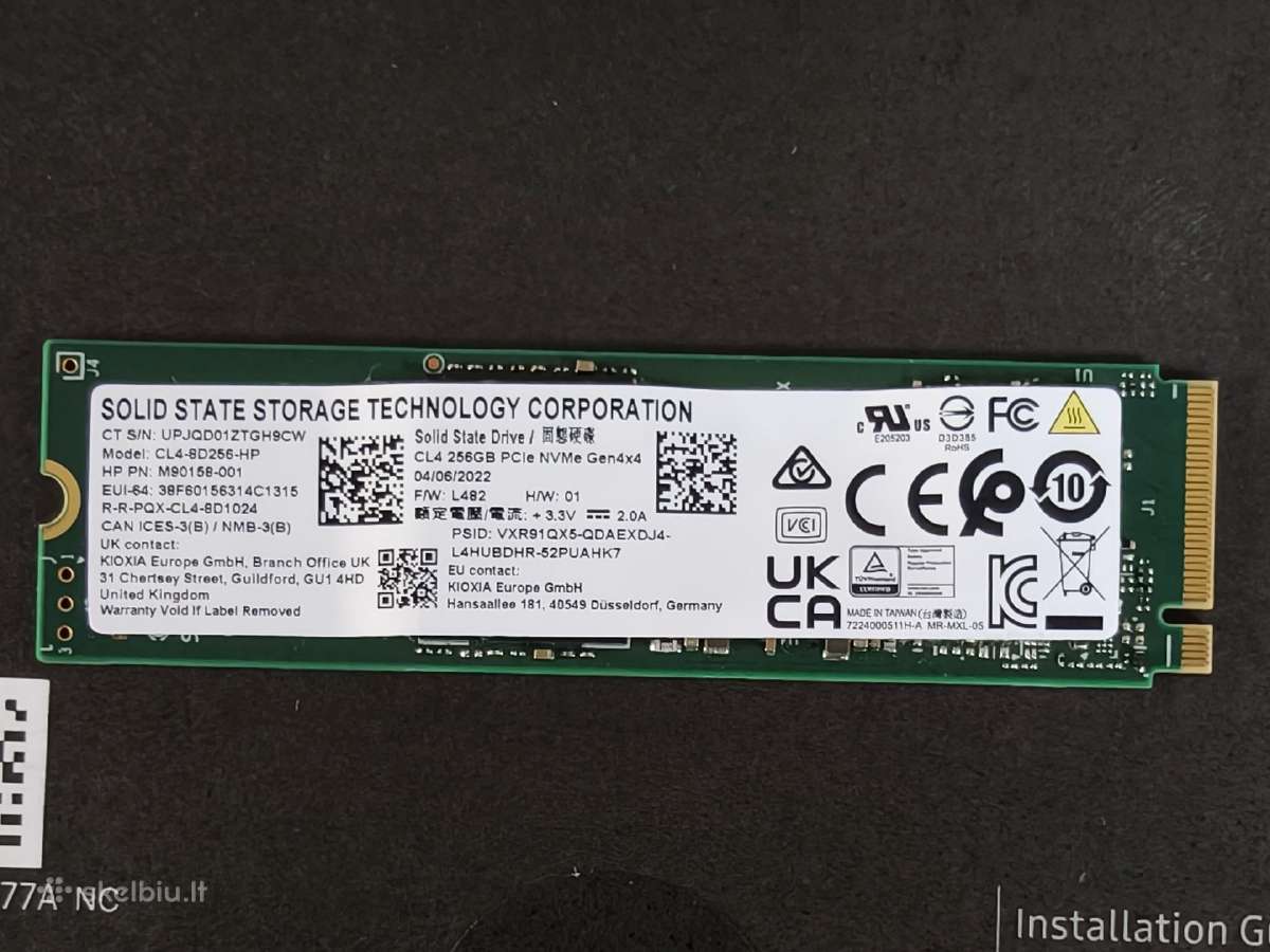 Nvme SSD 256 GB, Atnaujintas sarašas - nuotraukos Nr. 3