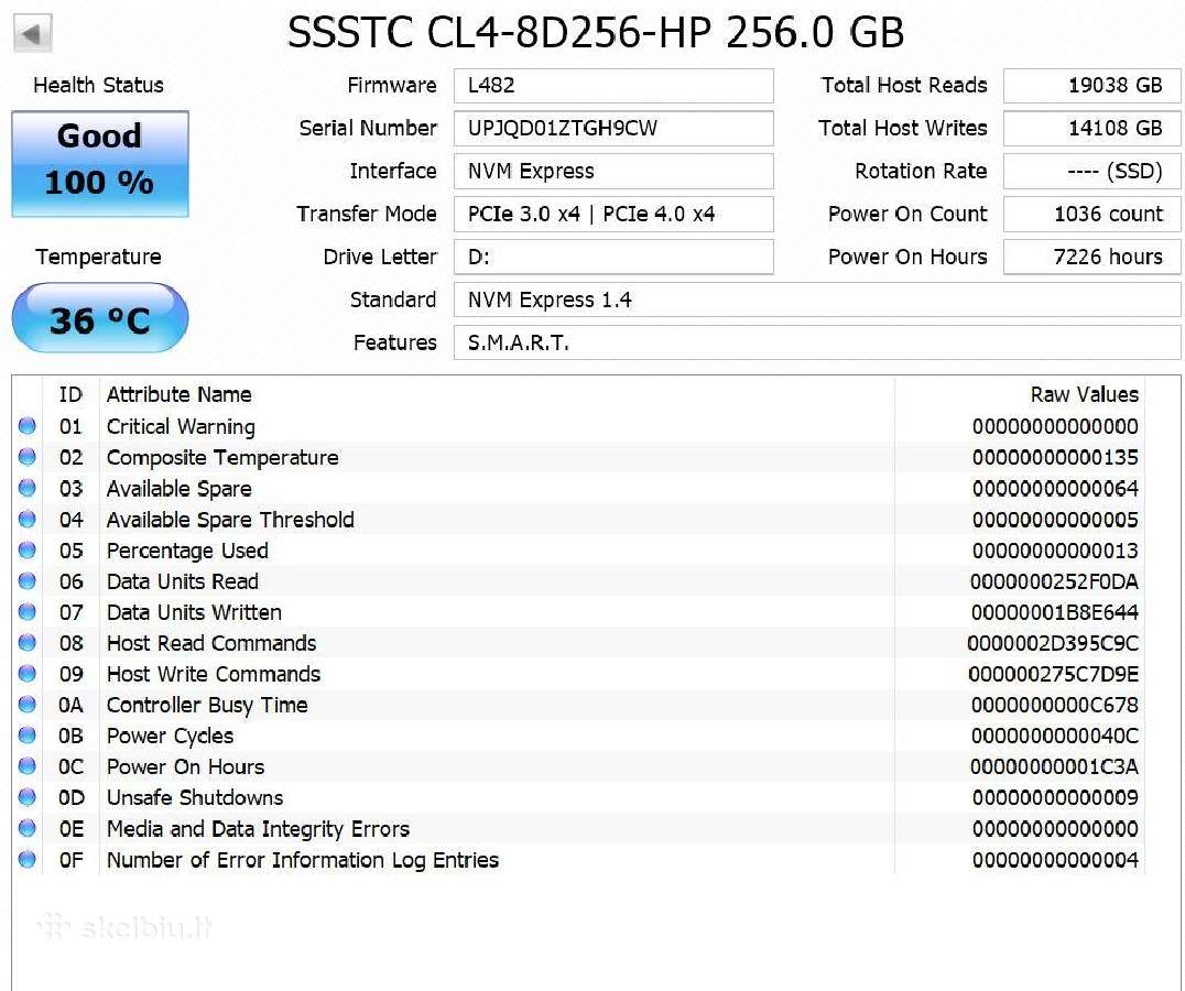 Nvme SSD 256 GB, Atnaujintas sarašas - nuotraukos Nr. 4