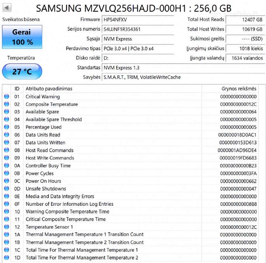 Nvme SSD 256 GB, Atnaujintas sarašas - nuotraukos Nr. 6