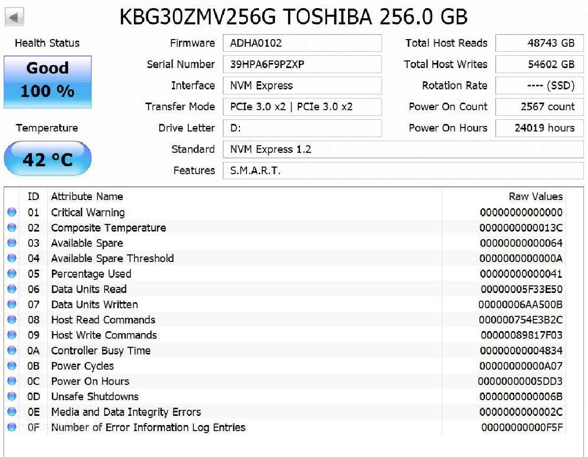Nvme SSD 256 GB, Atnaujintas sarašas - nuotraukos Nr. 8