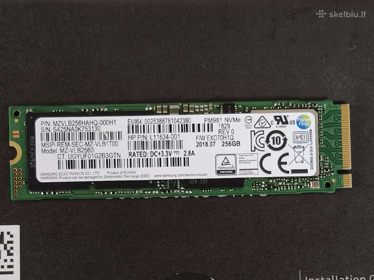 Nvme SSD 256 GB, Atnaujintas sarašas - nuotraukos Nr. 9