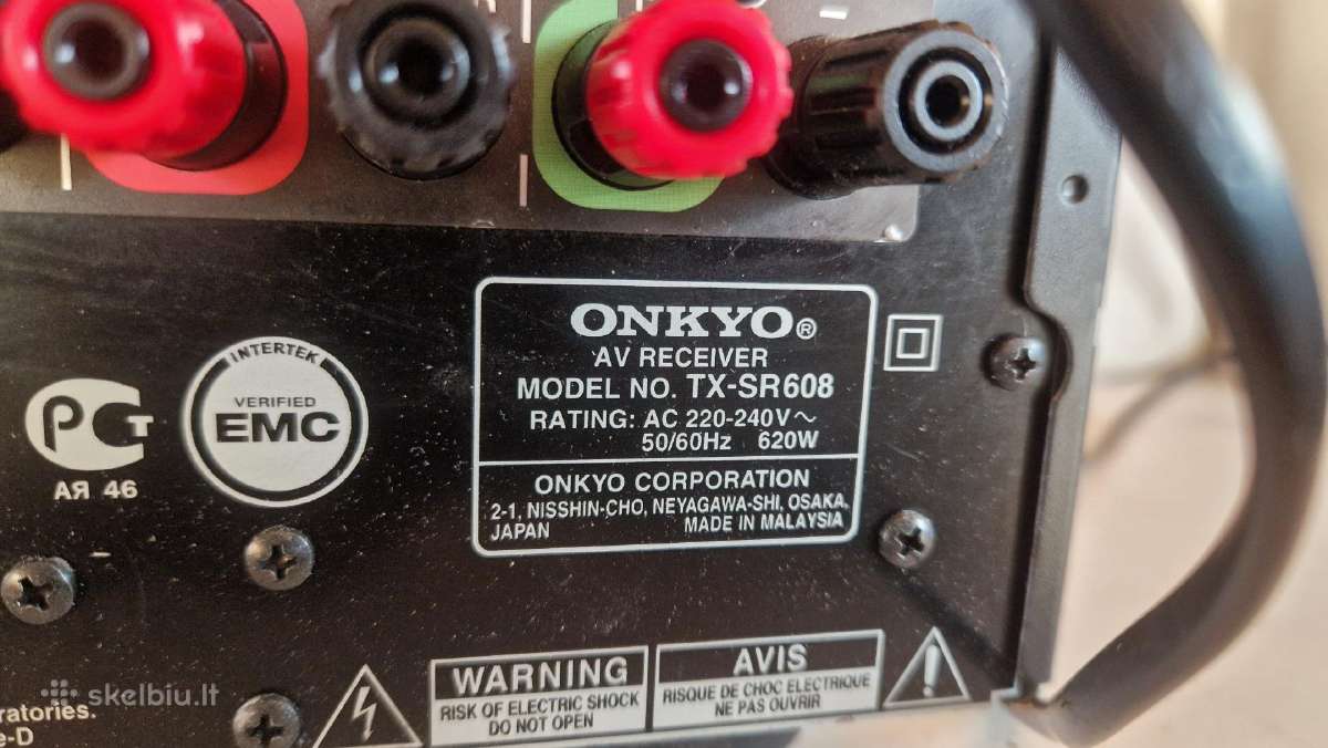 Onkyo Tx-sr608 Stiprintuvas receiveris Hdmi-cec - nuotraukos Nr. 5