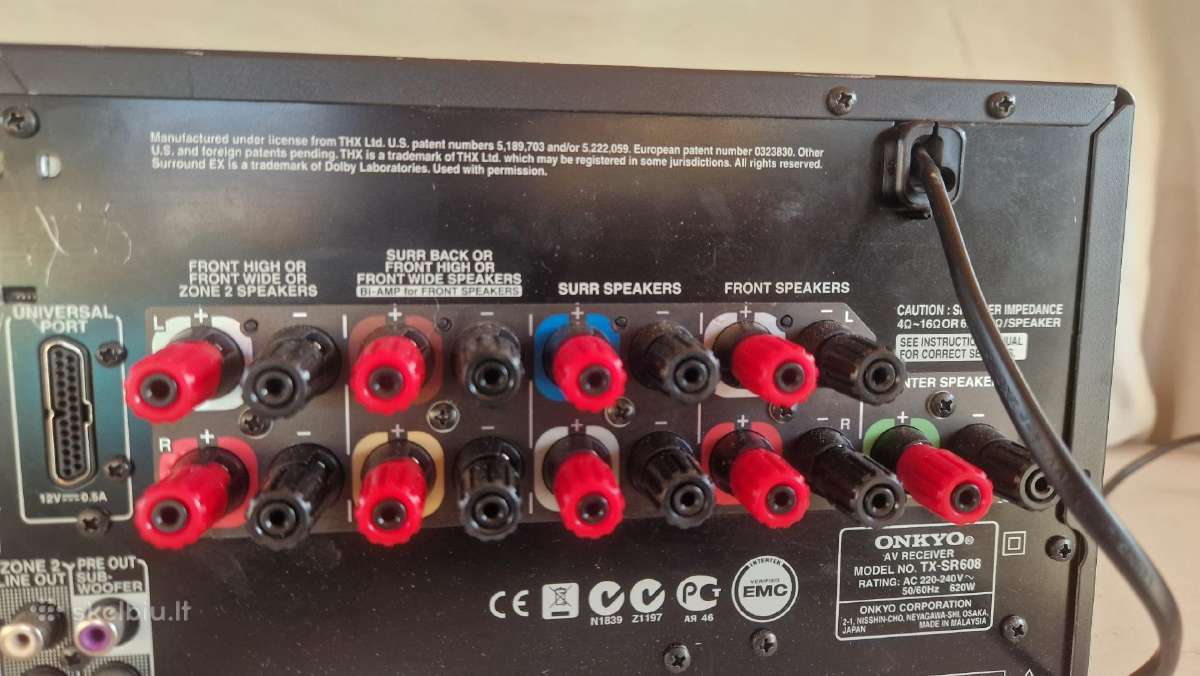 Onkyo Tx-sr608 Stiprintuvas receiveris Hdmi-cec - nuotraukos Nr. 6