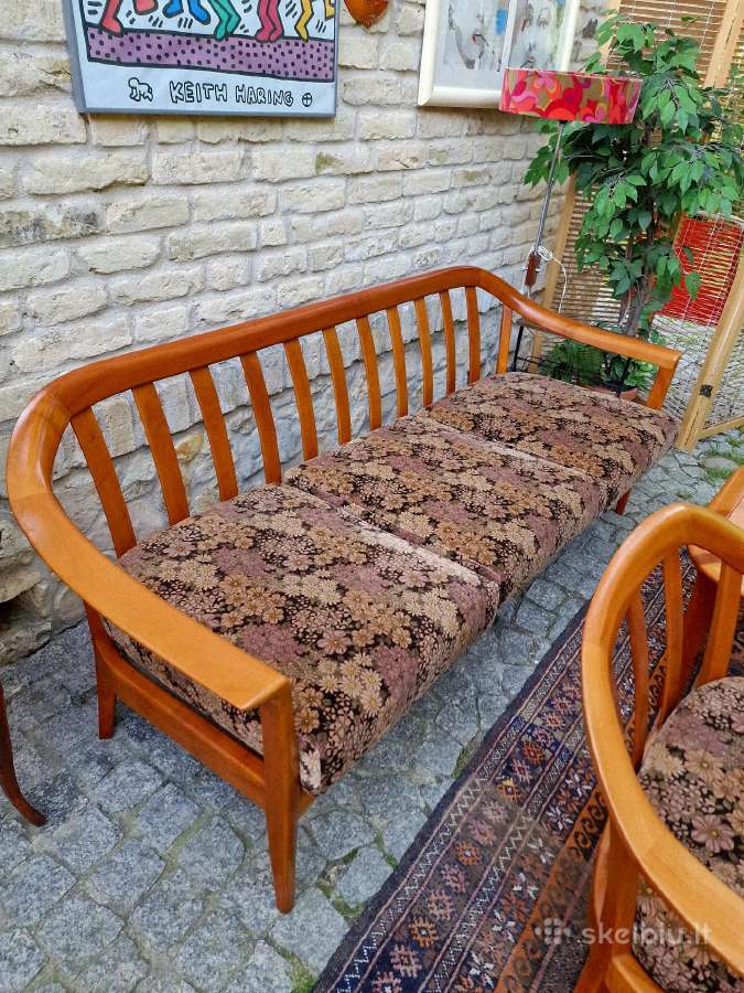 Vintažinis mid century svetainės komplektas - nuotraukos Nr. 11