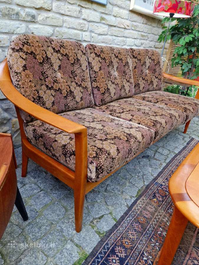Vintažinis mid century svetainės komplektas - nuotraukos Nr. 18