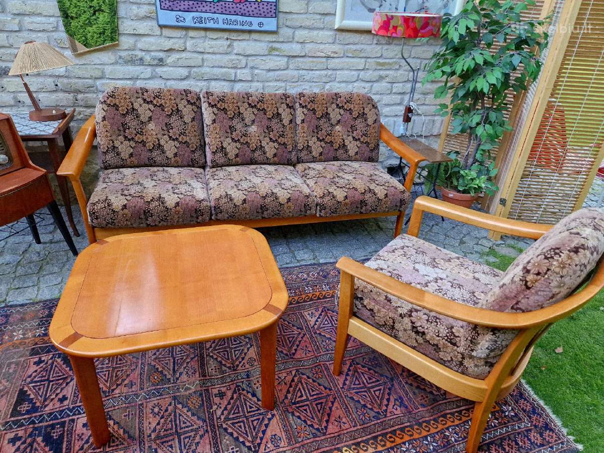 Vintažinis mid century svetainės komplektas - nuotraukos Nr. 20