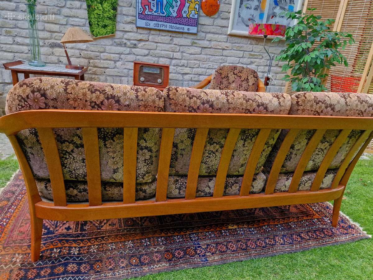 Vintažinis mid century svetainės komplektas - nuotraukos Nr. 27