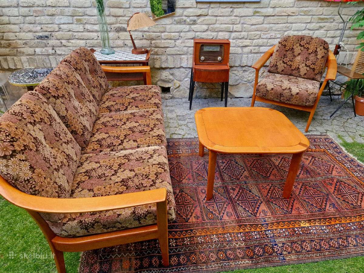 Vintažinis mid century svetainės komplektas - nuotraukos Nr. 32