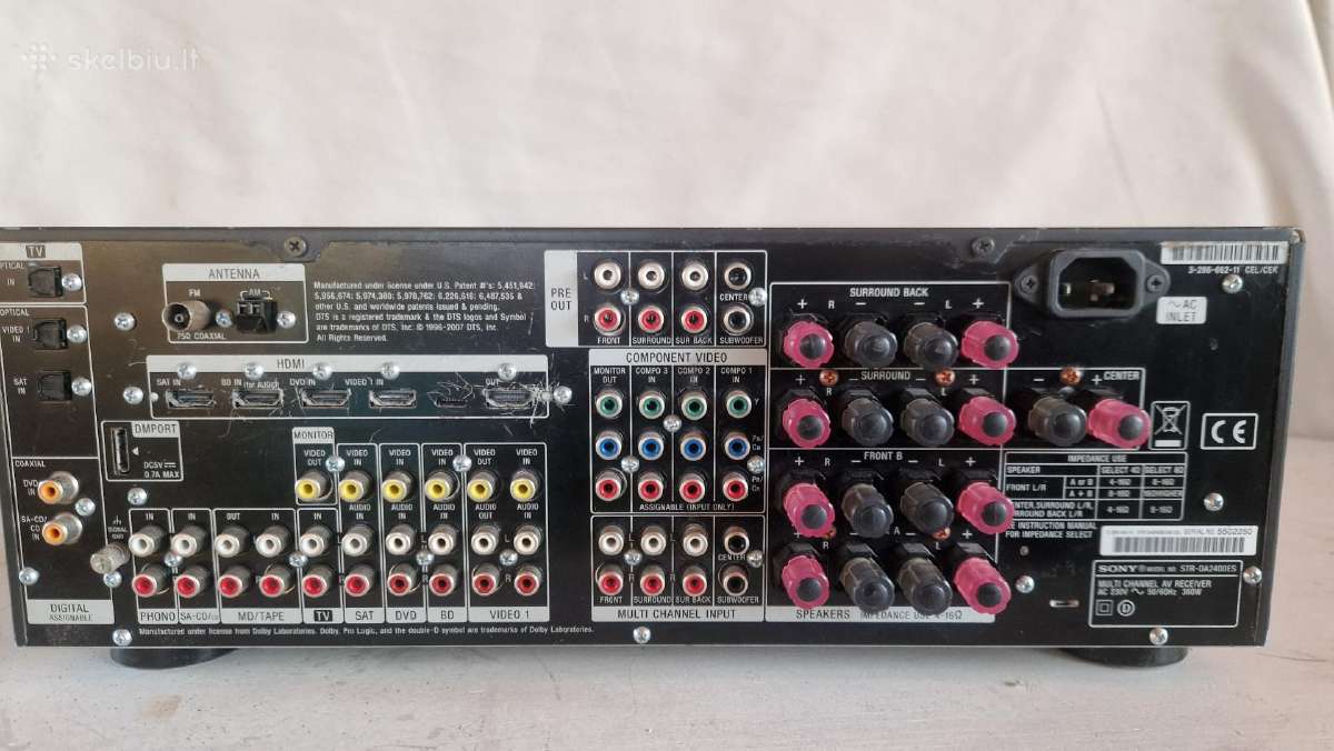 Aukštos klasės Sony Str-da2400es 7.1 resyveris Cec - nuotraukos Nr. 8