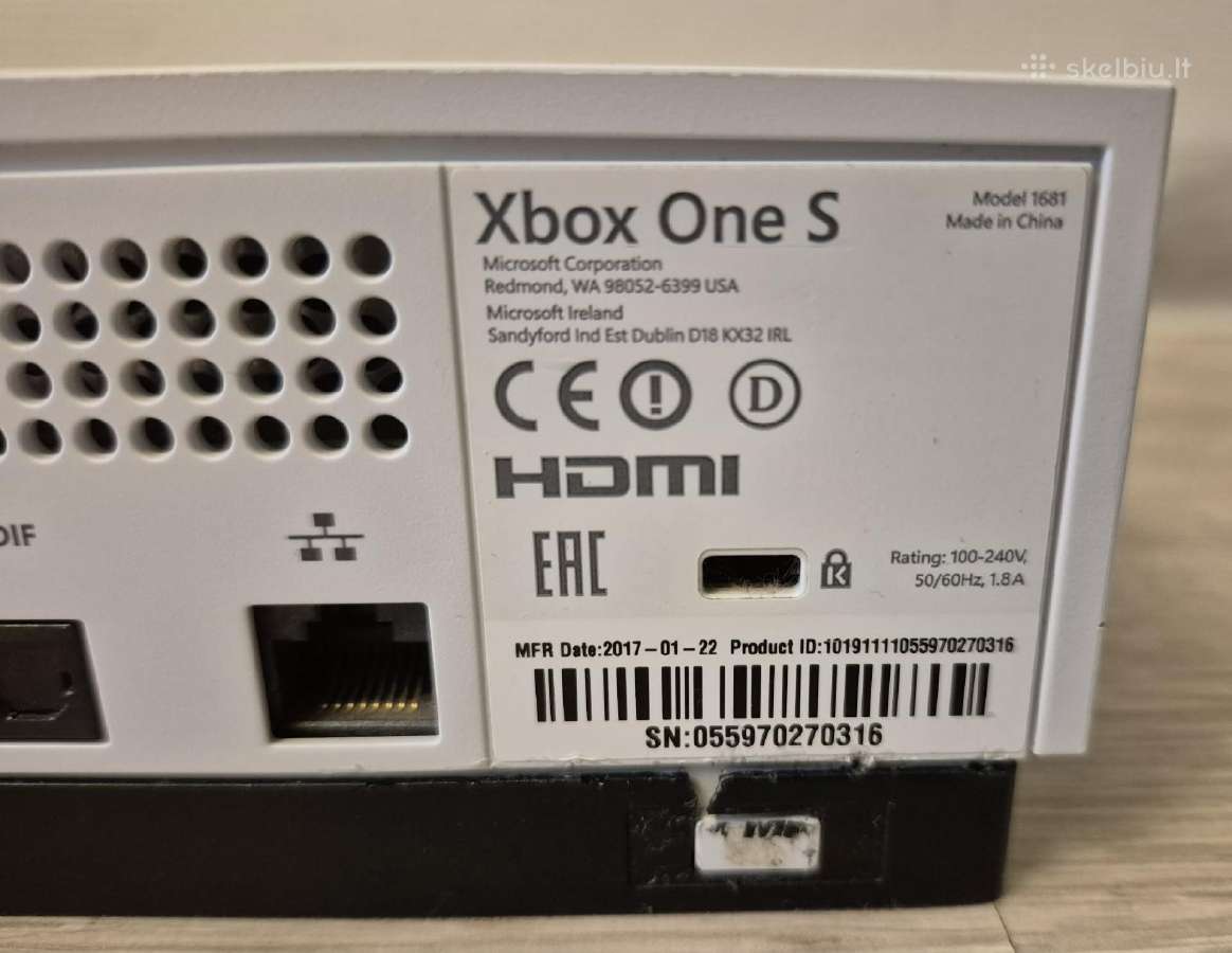 Xbox one s 500gb + 2 žaidimai - nuotraukos Nr. 2