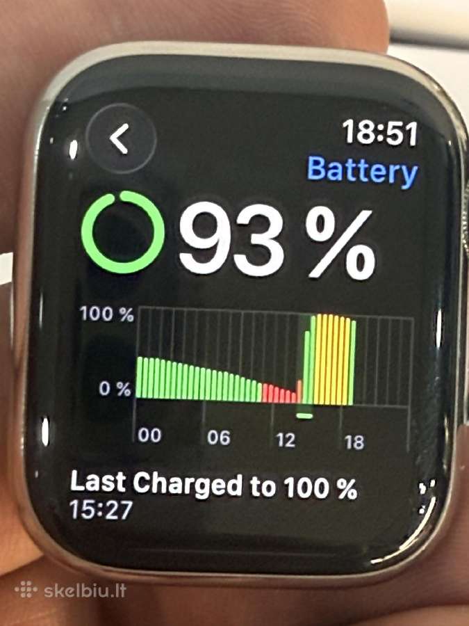 Apple Watch 7 45mm stainless steel silver - nuotraukos Nr. 12