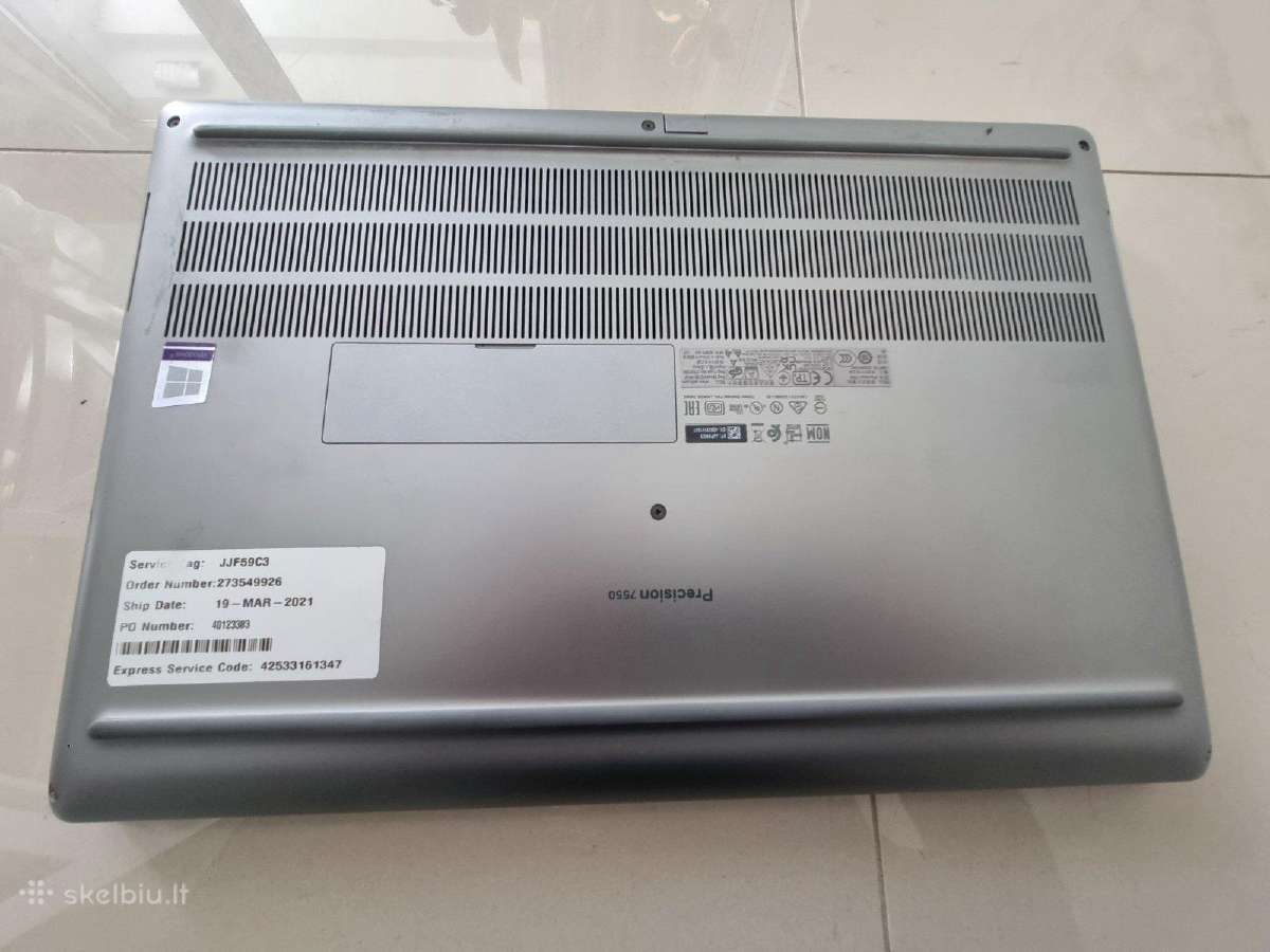 Nešiojamas kompiuteris Dell 7550 i7-10875h - nuotraukos Nr. 3