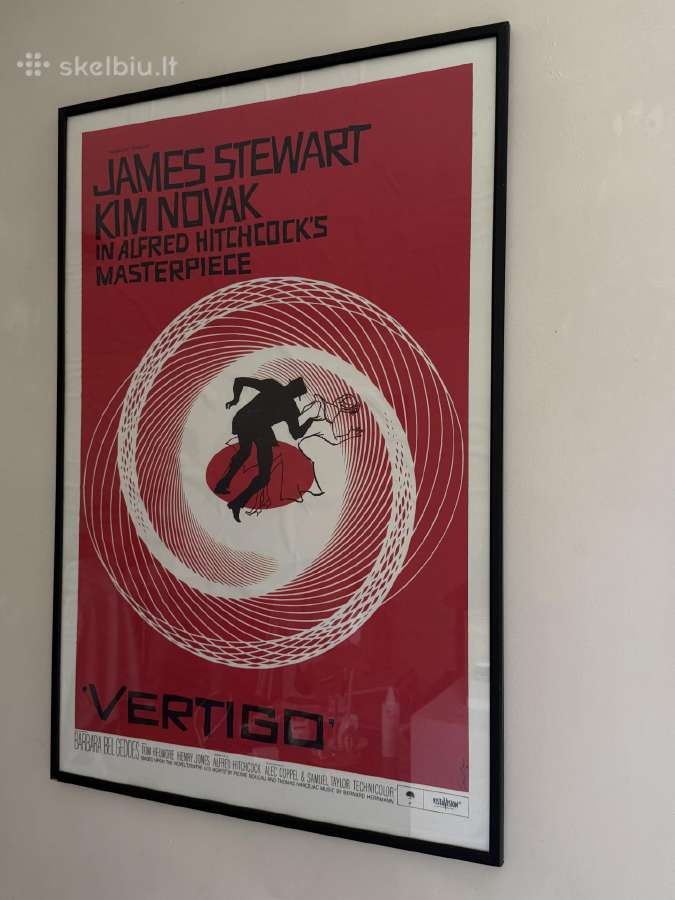 „vertigo“ retro filmo plakatas - nuotraukos Nr. 2