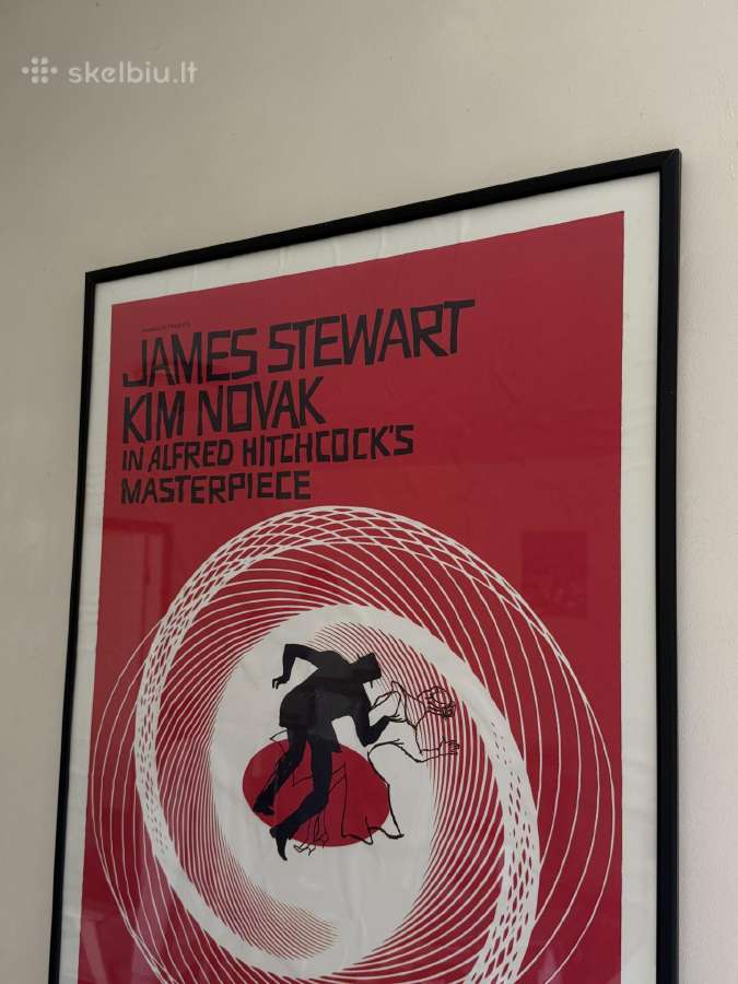 „vertigo“ retro filmo plakatas - nuotraukos Nr. 3