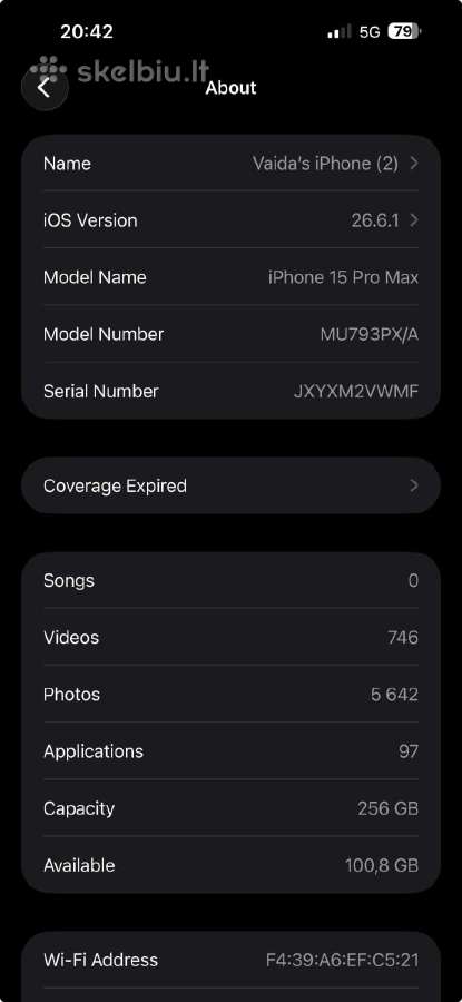 iPhone Pro Max 15 - nuotraukos Nr. 6