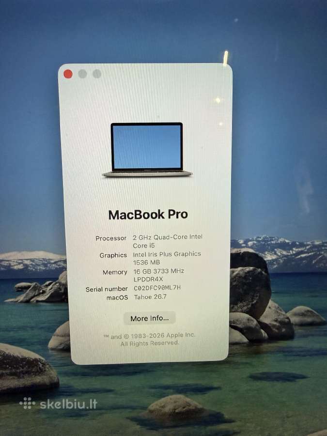 MacBook Pro 13 2020 - nuotraukos Nr. 6