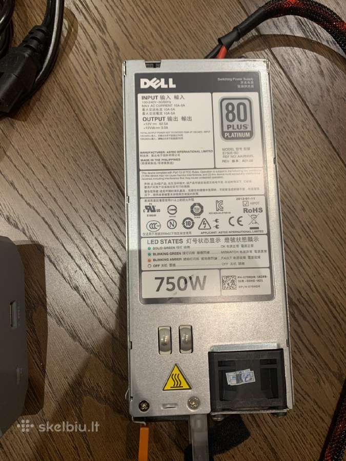 Dell 750w Psu maitinimo blokas + Dual įkroviklis - nuotraukos Nr. 2