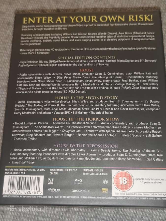 House The Collection 1-4 blu-ray Arrow video - nuotraukos Nr. 2