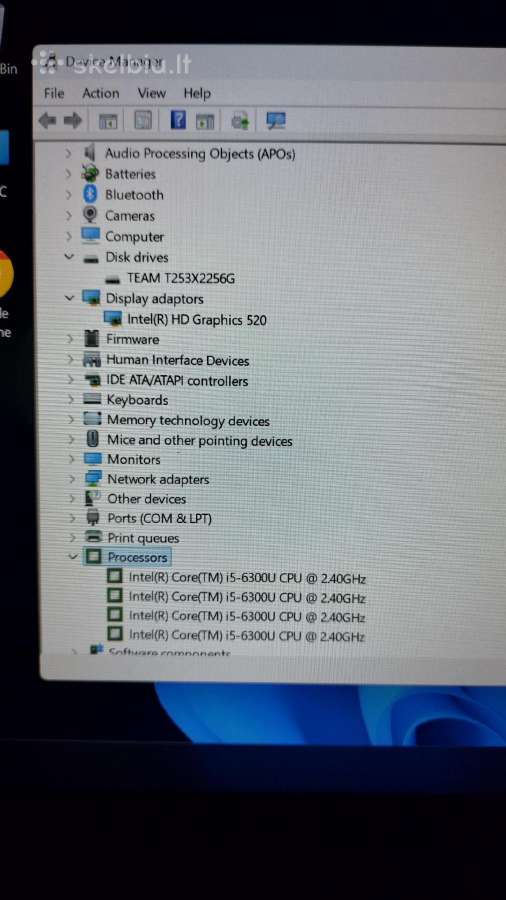 Lenovo T460 i5-6300u 8gb RAM 240gb SSD - nuotraukos Nr. 5