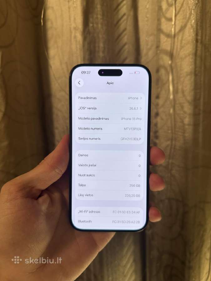 iPhone 15 Pro 256gb - nuotraukos Nr. 5
