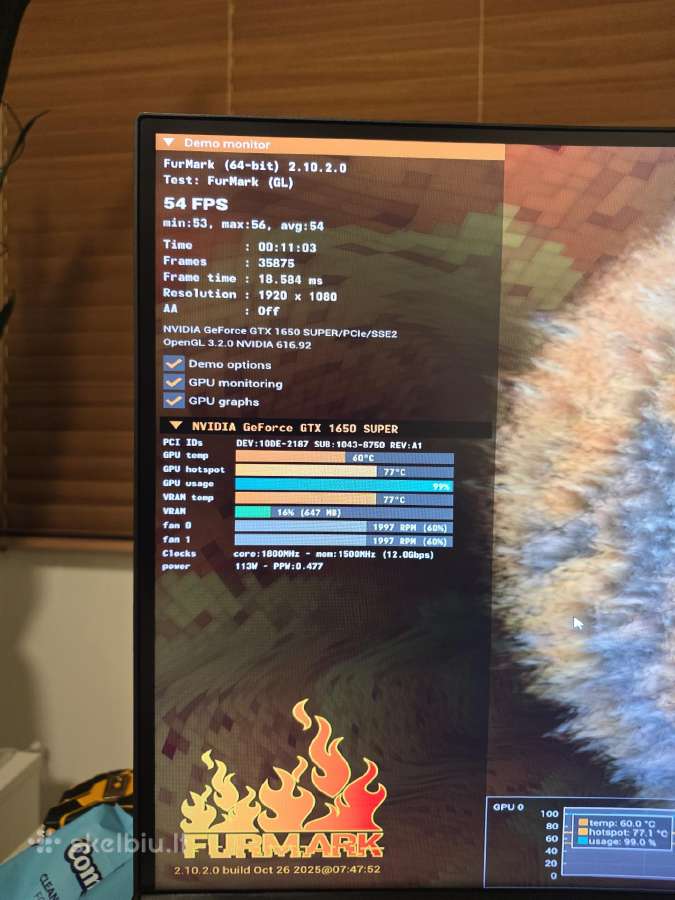 Žaidimų kompiuteris su Nvidia Geforce Gtx 1650 Sup - nuotraukos Nr. 6