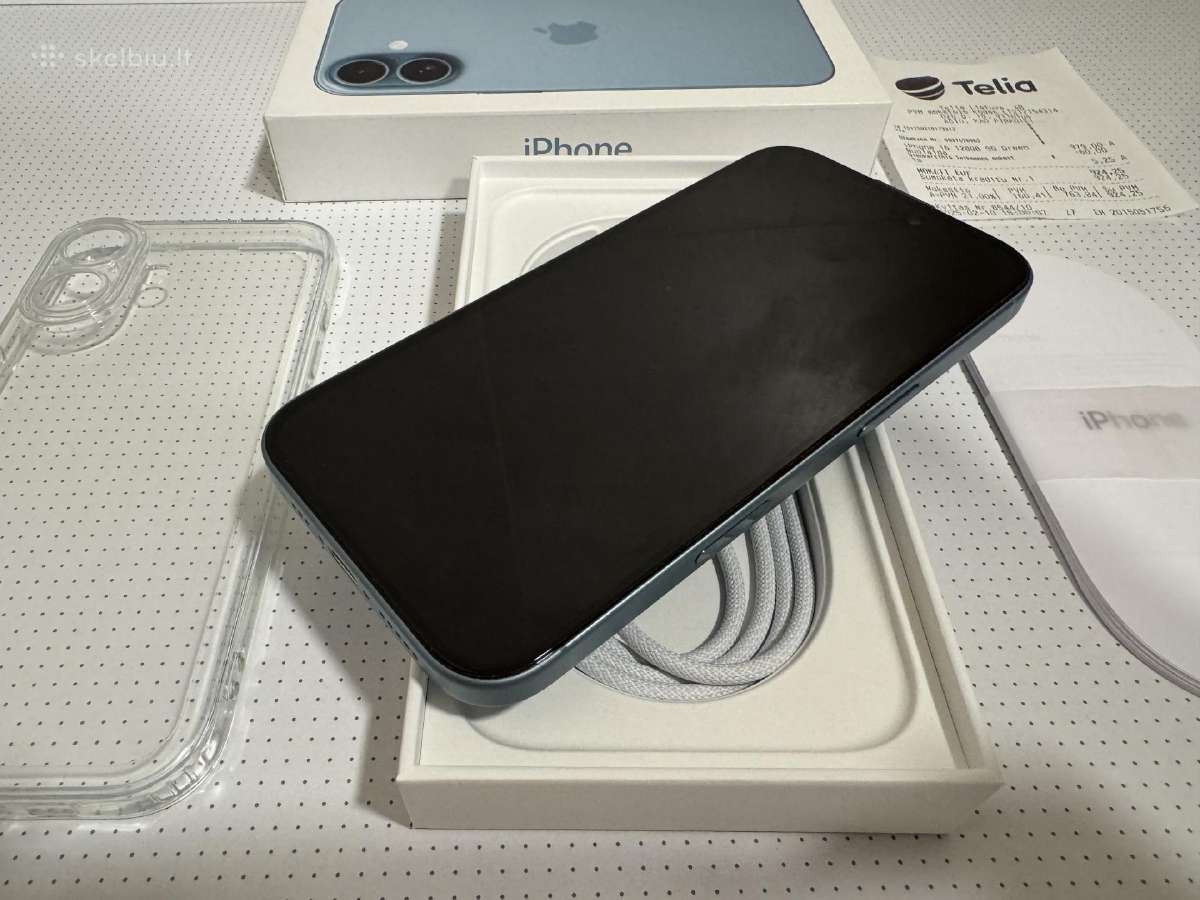 iPhone 16 128gb Turkio spalvos su garantija - nuotraukos Nr. 4