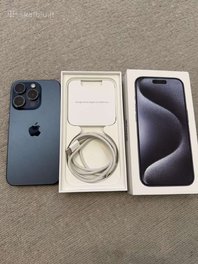 iPhone 15pro 256gb Blue Titanium - nuotraukos Nr. 5