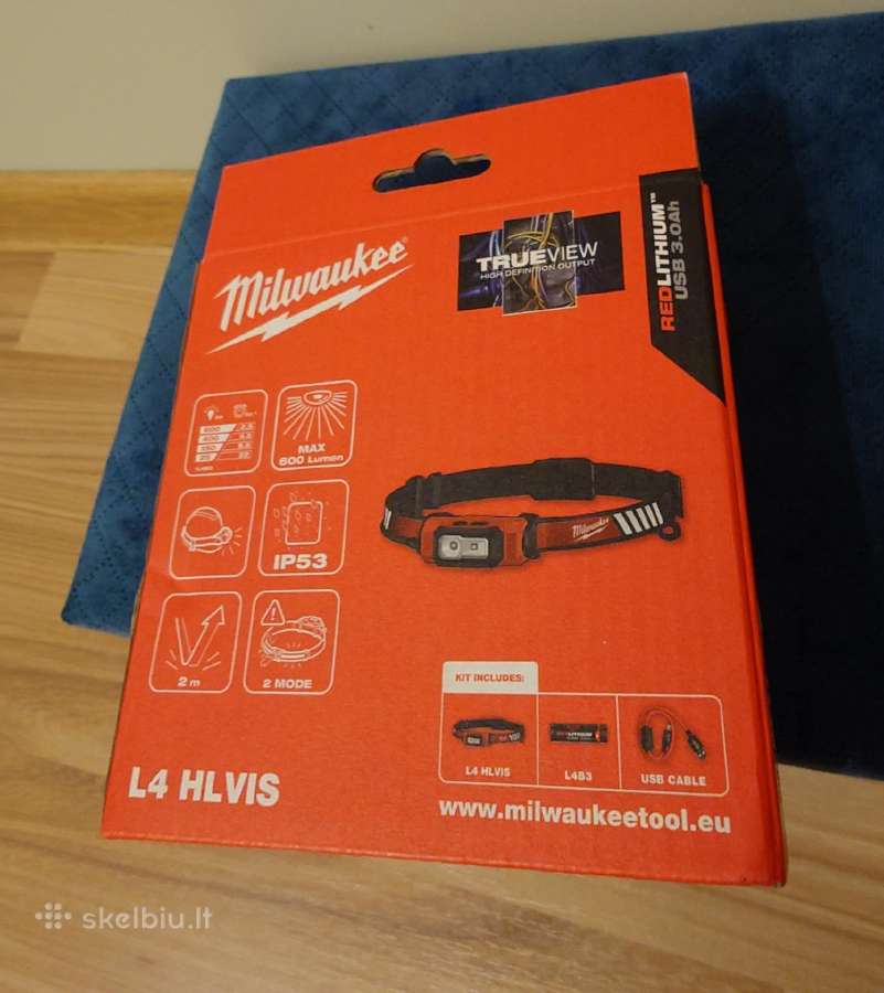 Galvos prožektorius Milwaukee L4 Hl-vis, prof - nuotraukos Nr. 3
