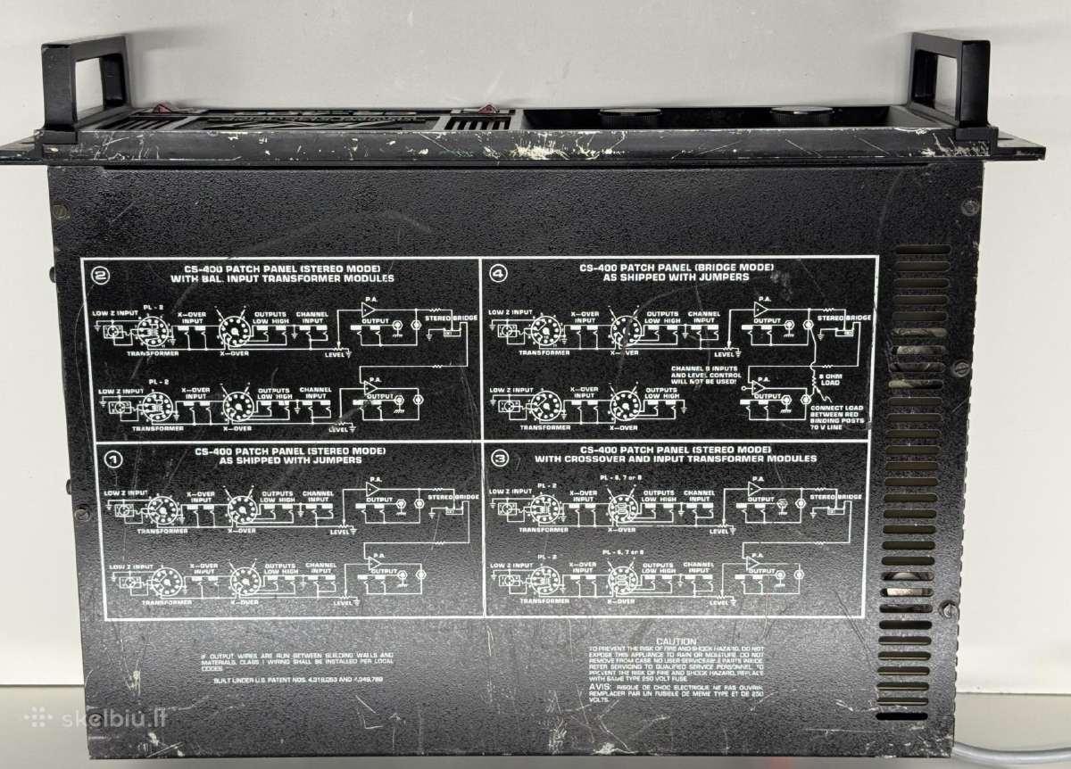 Peavey CS-400 – Pro stereo galios stiprintuvas - nuotraukos Nr. 5