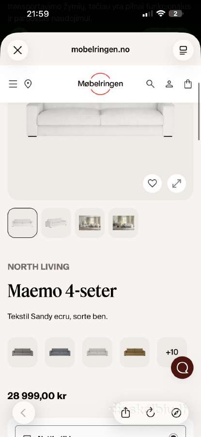 Nauja Maemo 4vietė sofa - nuotraukos Nr. 9