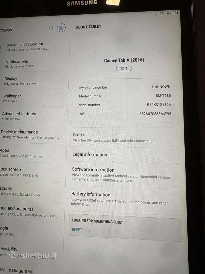 Galaxy Tab A 2016 - nuotraukos Nr. 2