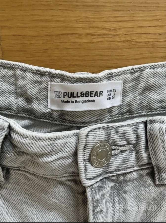 Pull&bear šviesiai pilki džinsai - nuotraukos Nr. 4