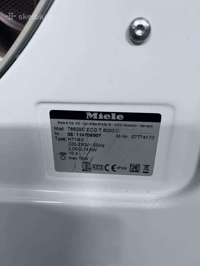 Miele Džiovyklė 7kg - nuotraukos Nr. 6
