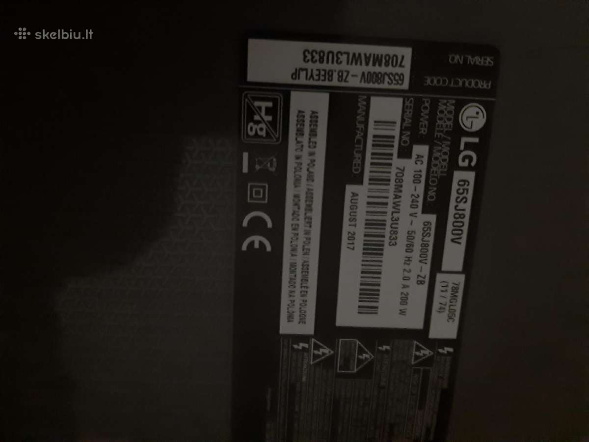 Televizorius LG 65 Sj800v 2017mduzes,veikia, - nuotraukos Nr. 4