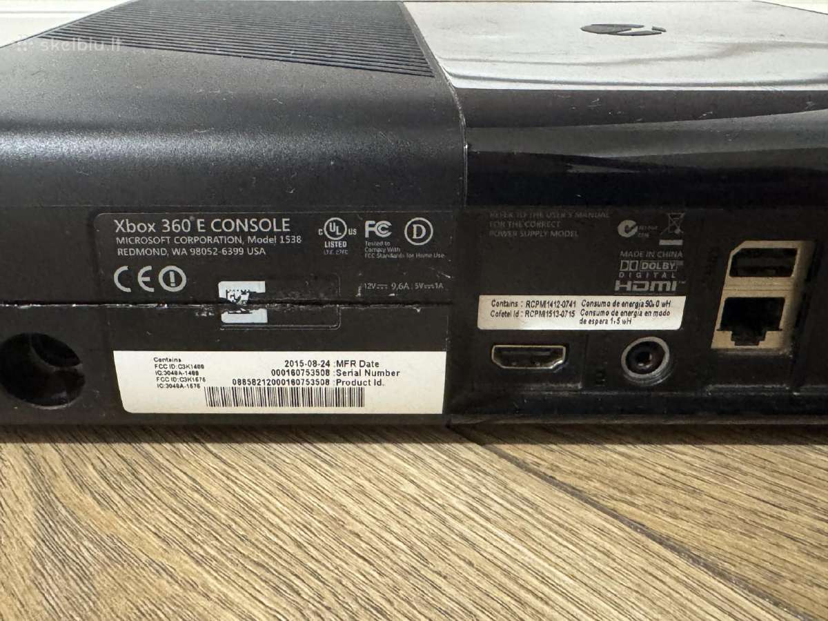 Xbox 360 E (500 GB) + Atrištas + Išvalytas - nuotraukos Nr. 2