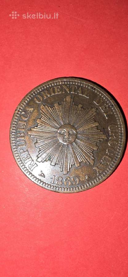 Urugvajus 4 centavos 1869 - nuotraukos Nr. 2