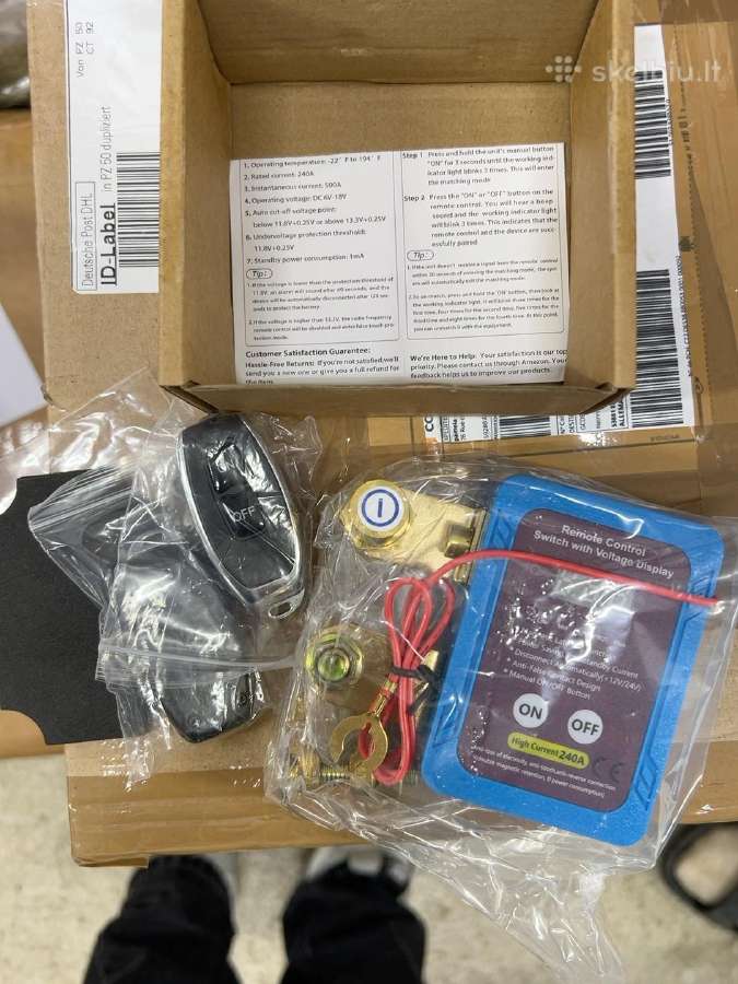 Akumuliatoriaus nuotolinis atjungėjas 12v 240a/500 - nuotraukos Nr. 2