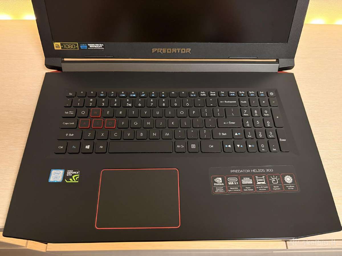 I7-8750h, 1050ti, 16gb 2666mhz, 128gb SSD, 1tb HDD - nuotraukos Nr. 3